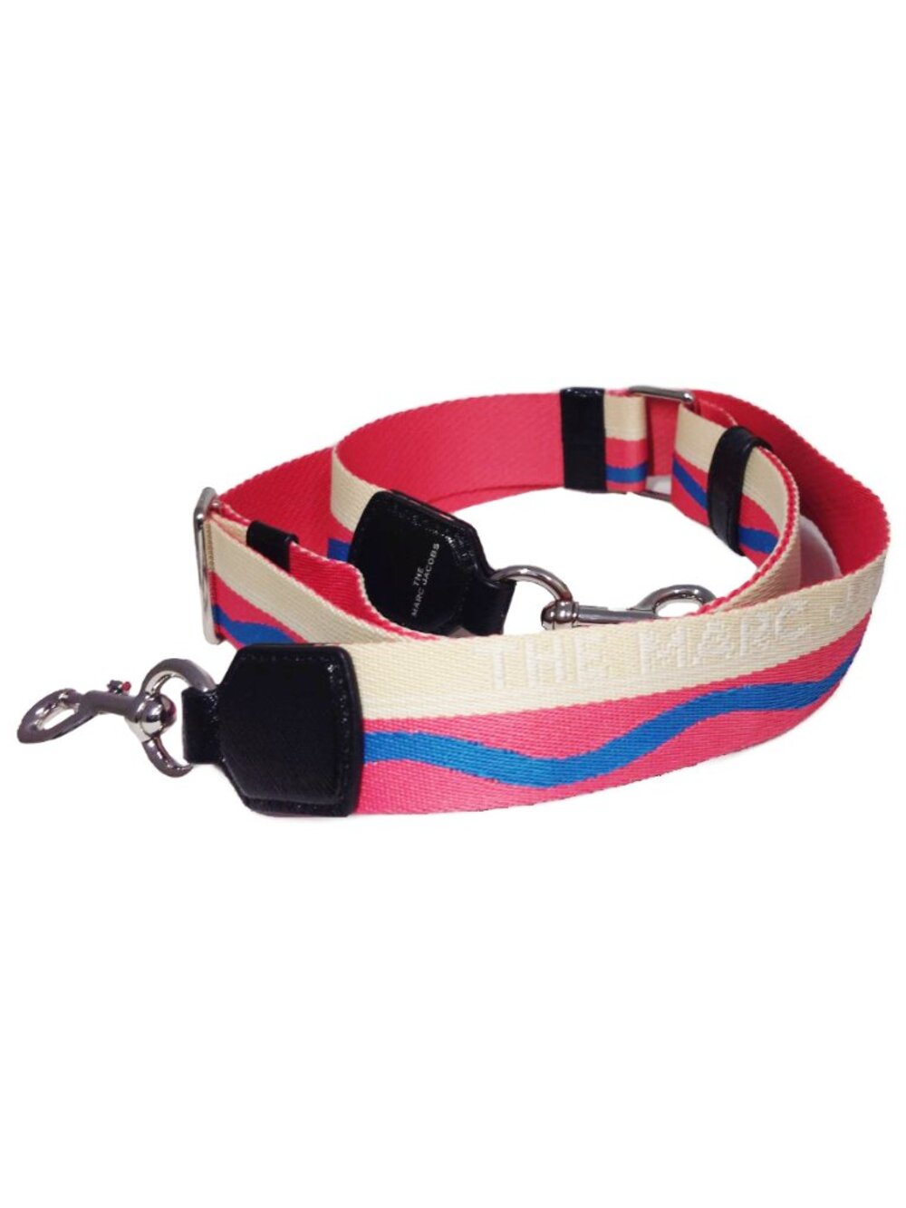 Marc Jacobs Blue Pink & Tan Woven & Leather Shoulder Bag Strap